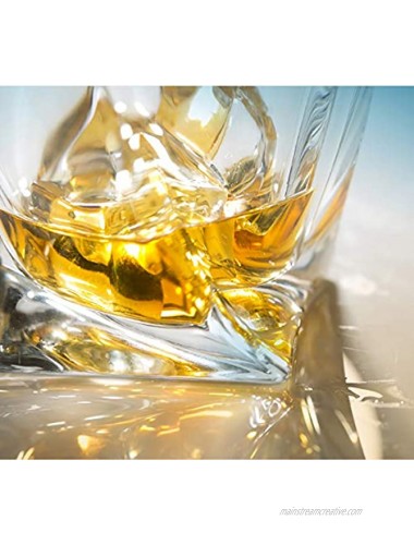 Kingrol 6 Pack Old Fashioned Whiskey Glasses 10 oz Heavy Base Glasses Tumbler Crystal Glassware Set for Drinking Bourbon Scotch