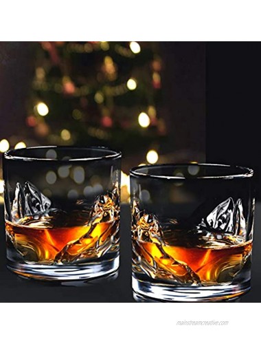 LIITON Grand Canyon Whiskey Glass Set of 4: Heavy Whisky Tumbler Best as Old Fashioned Glasses