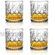 OPAYLY Crystal Whiskey Glasses 10oz Set of 4 Rocks Glasses in Gift Box- Perfect for Scotch Bourbon  Cocktail Drinks Rum glasses- for Him Dad Husband Friends Clear