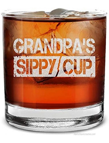 Shop4ever Grandpa's Sippy Cup Engraved Whiskey Glass Promoted To Grandpa New Grandpa