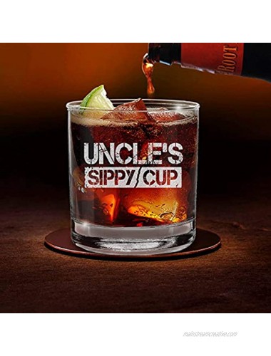 Shop4ever Uncle's Sippy Cup Engraved Whiskey Glass Promoted To Uncle New Uncle