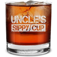 Shop4ever Uncle's Sippy Cup Engraved Whiskey Glass Promoted To Uncle New Uncle