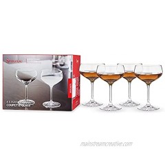 Spiegelau Coupette Glass Set of 4 Cocktail Coupes European Lead-Free Crystal Holds 8.3 oz