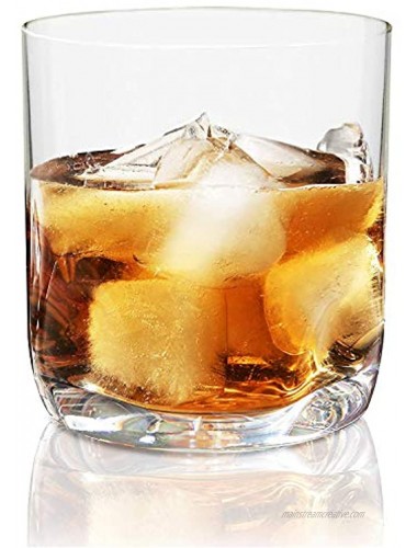 Vivocci Unbreakable Tritan Plastic Rocks 12.5 oz Whiskey & Double Old Fashioned Glasses | Thumb Indent Base | Ideal for Bourbon & Scotch | Perfect For Homes & Bars | Dishwasher Safe Barware | Set of 4