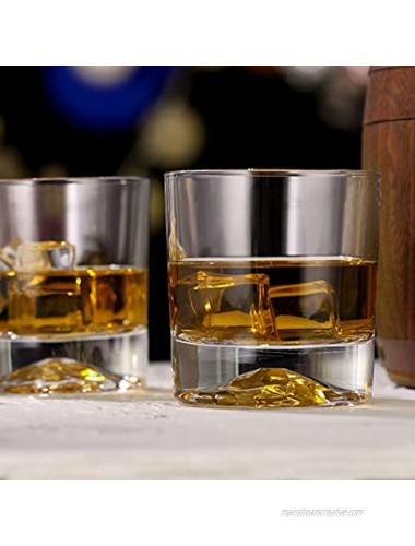 Whiskey Glasses Premium 10 Ounce Scotch Glasses Set of 6 Old Fashioned Whiskey Glasses Style Glassware for Bourbon Rum glasses Bar Tumbler Whiskey Glasses