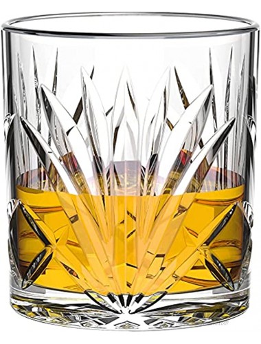 Whiskey Glasses Set of 6 10 oz Lead-Free Crystal Clear Whiskey Glass with Premium Gift Box Perfect for Bar Whiskey Scotch Bourbon and Old Fashioned Cocktails