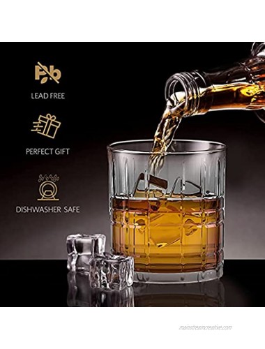 Whiskey Glasses Set of 6 Old Fashioned Glass Cups – Glaver's 12oz Barware Glasses – Rocks Glassware Set for Whiskey Scotch Bourbon Liquor Cocktails. Elegant Box.