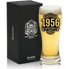 65th Birthday Gifts for Men Limited Edition 1956 65 Years Old Bday Gifts for Grandpa Dad Uncle Husband Brother Friends Coworkers Neighbor Him Onebttl 15 oz Beer Glass Pint Glass Beer Mug