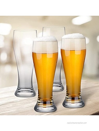 Beer Glasses Set of 4 Pint Glass Capacity 23oz Craft Beer Glass Pilsner Beer Glass and IPA Beer Glass Beer Glassware Cup Classic Beer Glasses for Party Cocktail Glassware
