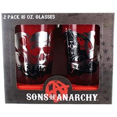 Funky Sons of Anarchy Samcro 16oz Pint Glasses Set of 2