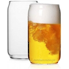 LUXU Beer Glass 20 oz Can Shaped Beer Glasses Set of 2 -Craft Drinking Glasses,Large Beer Glasses for Any Drink and Any Occasion Set of 2