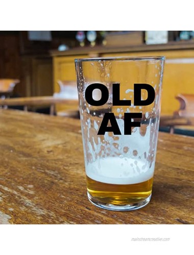 Old AF Beer Glass Funny Retirement or Birthday Gifts for Men Unique Gag Gifts for Dad Grandpa Old Man or Senior Citizen