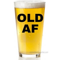 Old AF Beer Glass Funny Retirement or Birthday Gifts for Men Unique Gag Gifts for Dad Grandpa Old Man or Senior Citizen