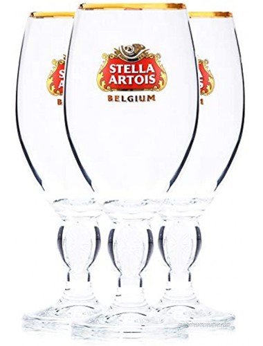 Stella Artois 3-Pack Original Large Beer Glass Chalices 40cl