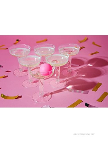 Talking Tables Prosecco Adult Drinking Includes Glasses & Ping Pong Balls | Games for Bachelorette Party Girls Night Birthday Bridal Shower NYE Cham 12 Glasses