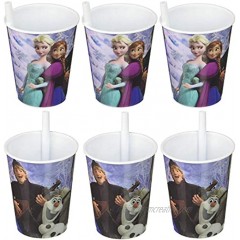 [6-Pack] Disney Frozen Reusable 13.5oz Sipper Tumbler Cups BPA-Free Elsa Anna Olaf