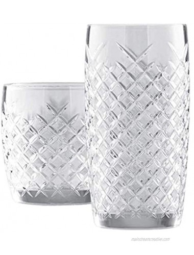 Anchor Hocking Crosshatch Drinking Glasses 1 Count Pack of 1 Clear