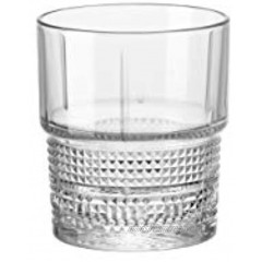 Bormioli Rocco Novecento Barware DOF Glass Stackable Set of 4 12.5 oz Clear