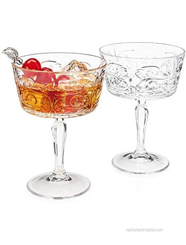 Buck's Club British Gentleman's Cocktail Glass Gift Box Set of 2