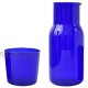 Cabilock 1 Set Bedside Water Carafe Glass Set Night Carafe with Tumbler Glass Set Blue