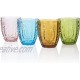 Drinking Glasses Set of 4 Colored Premium Heavy Glassware 12OZ Multicolor Glass Tumbler Home Decorations Gift