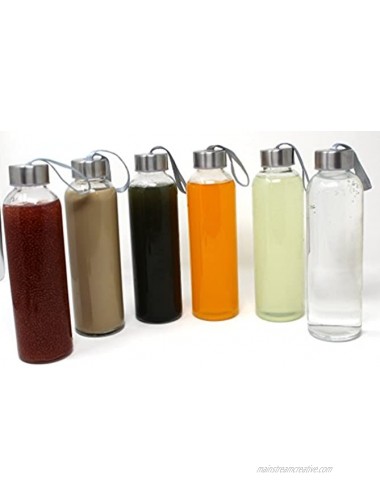 Jalousie VJAL-NWB6 glass water bottle set 18 oz