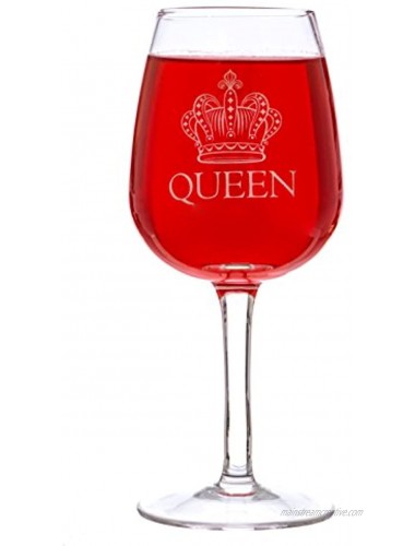 King Beer & Queen Wine Glass Set | Beautiful Gift for Newlyweds Engagements Anniversaries Weddings Parents Couples Christmas Novelty Drinking Glassware King Beer & Queen Wine Glass Set