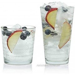 Libbey Hoops 16-Piece Tumbler and Rocks Glass Set