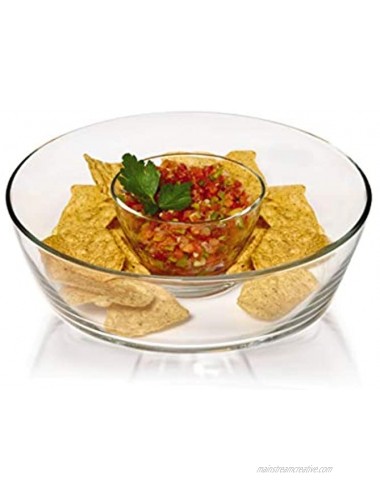 Mikasa Napoli Chip and Dip Set 11-Inch 2-Piece Clear