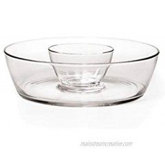 Mikasa Napoli Chip and Dip Set 11-Inch 2-Piece Clear