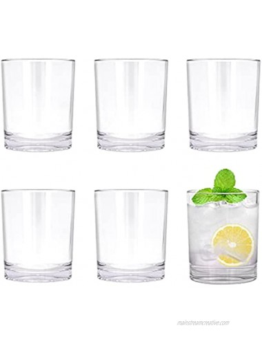 REALWAY Set of 6 Classic Shatterproof Plastic Tumblers Drinkers Relaxing Time Indoor Outdoor Pub Party,Unbreakable Reusable Drink Ware dish wash safe for whisky wine water juice