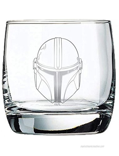 The Mandalorian Glass Set Helmets 10 oz Capacity Glasses 2-Pack Star Wars Design Heavy Base