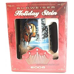 2005 Budweiser Clydesdale Collectible Holiday Beer Stein