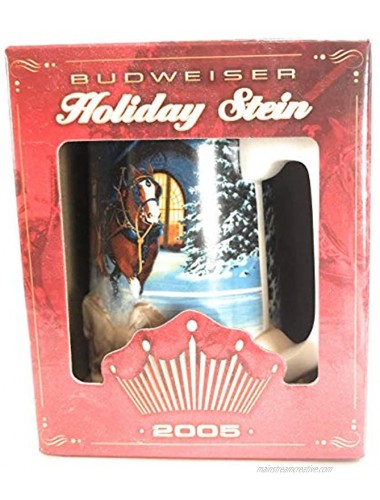 2005 Budweiser Clydesdale Collectible Holiday Beer Stein