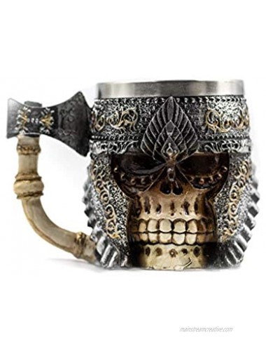 Acme Approved Knights of Terror Skull Mug Warrior Viking Mug Stein Tankard Skulls Coffee Wine Water Creative Halloween Creepy Gothic Style Coffee Mug