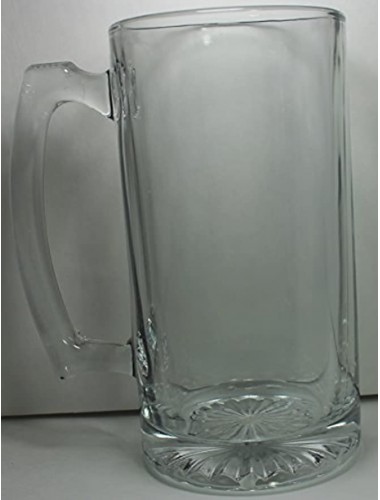 Beer Mug Single Large At 7 inches tall it can contain up to 26.5 ounces