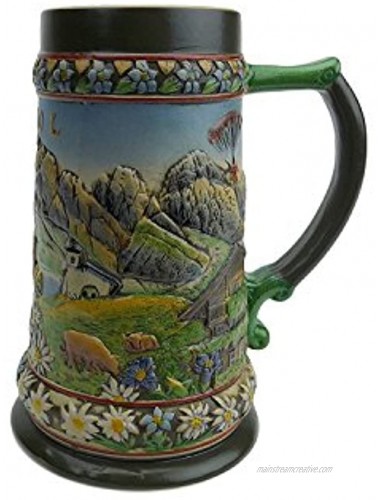 Beer Stein Tirol Austrian Alps Beer Mug by E.H.G. | 1 Liter