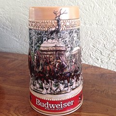 Budweiser 1987 Anheuser-Busch Collector Series "C" Holiday Stein