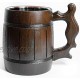 Handmade Beer Mug Made of Wood Tankard Wooden Stein Beer Tankard Stein Crafted Beer Mug Cup Capacity: 20.28oz 600ml