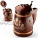Handmade Beer Tankard With Lid Stein Is Large And Heavy Duty Crafted From Solid Oak Amazing Craftsmanship and Quality Materials Mug is Lined With Stainless And Features 1