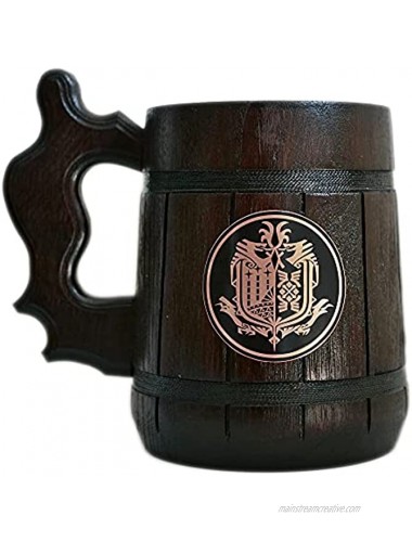 Monster Hunter World Mug. MHW Beer Mug. Gamer Gift. Beer Mug. Wooden Beer Mug. Gamer Mug. Monster Hunter Tankard. Gift For Him. Beer Stein Wood #107 0.6L 22 ounces