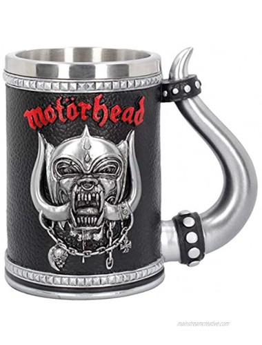 Nemesis Now Motorhead Tankard Mug 14cm Black Resin w Stainless Steel Insert
