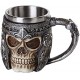 Pacific Giftware Medieval Viking Warrior Helmet Skull Mug Gothic Tankard 11oz Beer Mug Drinking Vessel