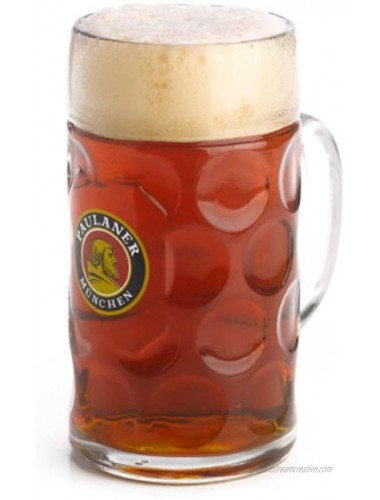 Paulaner Dimpled Isar Beer Mug 1 Liter Mass Krug