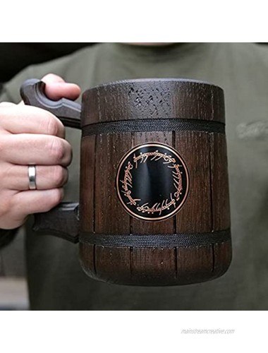 The One Ring Mug. Lord of the Rings Gift. Hobbit Mug. LOTR Inspired Tankard. Wood Beer Steins. LOTR Gift. Beer Tankard #47 0.6L 22 ounces