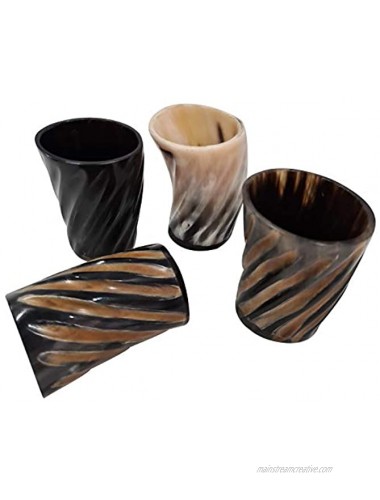 Viking Drinking Horn Glass ale Beer Wine Cup Medieval Inspire Authentic Horn Set of 4