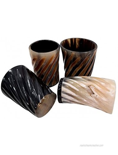 Viking Drinking Horn Glass ale Beer Wine Cup Medieval Inspire Authentic Horn Set of 4
