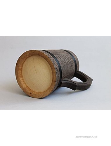 Wooden Beer Mug 0.7 l 23oz natural wood handmade groomsmen gift beer tankard groom gift